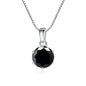 JoyceJelly 1 CT Real Moissanite Pendant Necklace For Women Royal Blue Color Moissanite 925 Sterling Silver Wedding Fine Jewelry