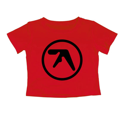 Punk Aphex Twin Print Oversize Hip Hop Women Crop Top Tee