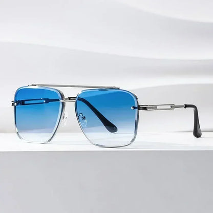 2025 Fashion Square Luxury Design Sunglasses Men Women Flight Seven Rock Mach Six Style Gradient Pilot Sunglasses Oculos De Sol