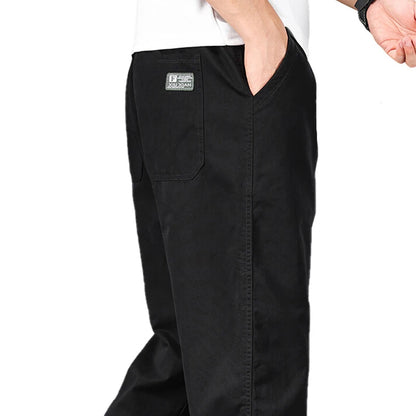 Herren Freizeithose Übergröße Relaxed Fit Baumwollhose Elastischer Bund Kordelzug Jogginghose Herren Jogger Hose Sommer Frühling