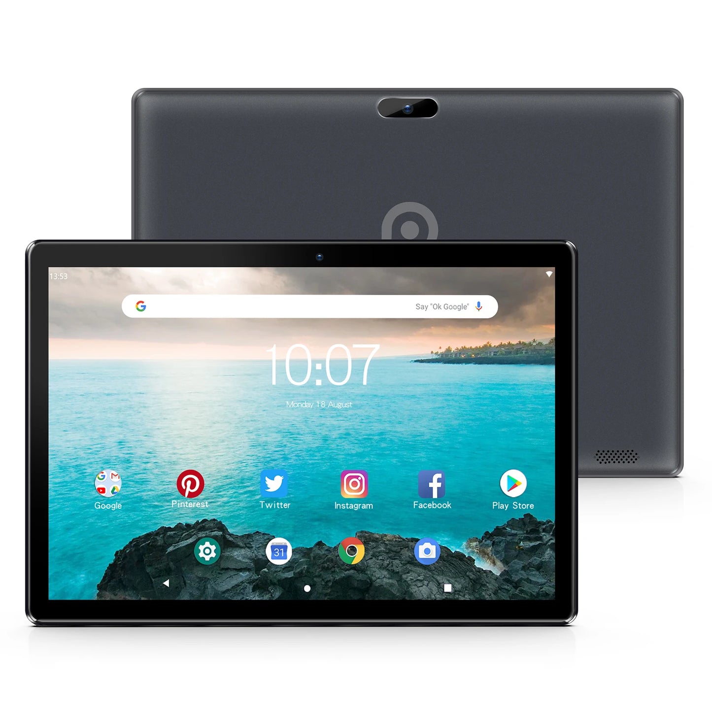 PRITOM 10 Zoll Tablet PC mit SIM-Slot Android 13 64 GB Quad Core Touchscreen WLAN GPS Unterstützung 3G Telefonanruf