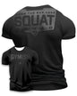 Hot selling summer men's gym training letter printed polyester micro elastic breathable round neck T-shirt outdoor sports top