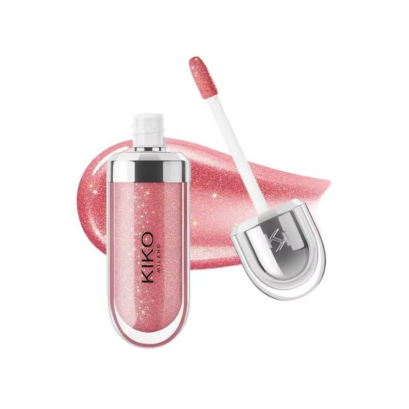 KIKO 3D Hydra Lipgloss Mirror Lip Glaze Shimmer Moisturizing Pearlescent Color Liquid Lip Gloss Plump Glossy Non Stick Cup Balm