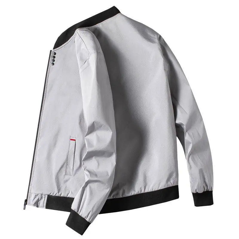 Man Leisure Jacket New Spring Autumn Solid Color And Comfortable Zipper Style Fashion Windproof Jacket