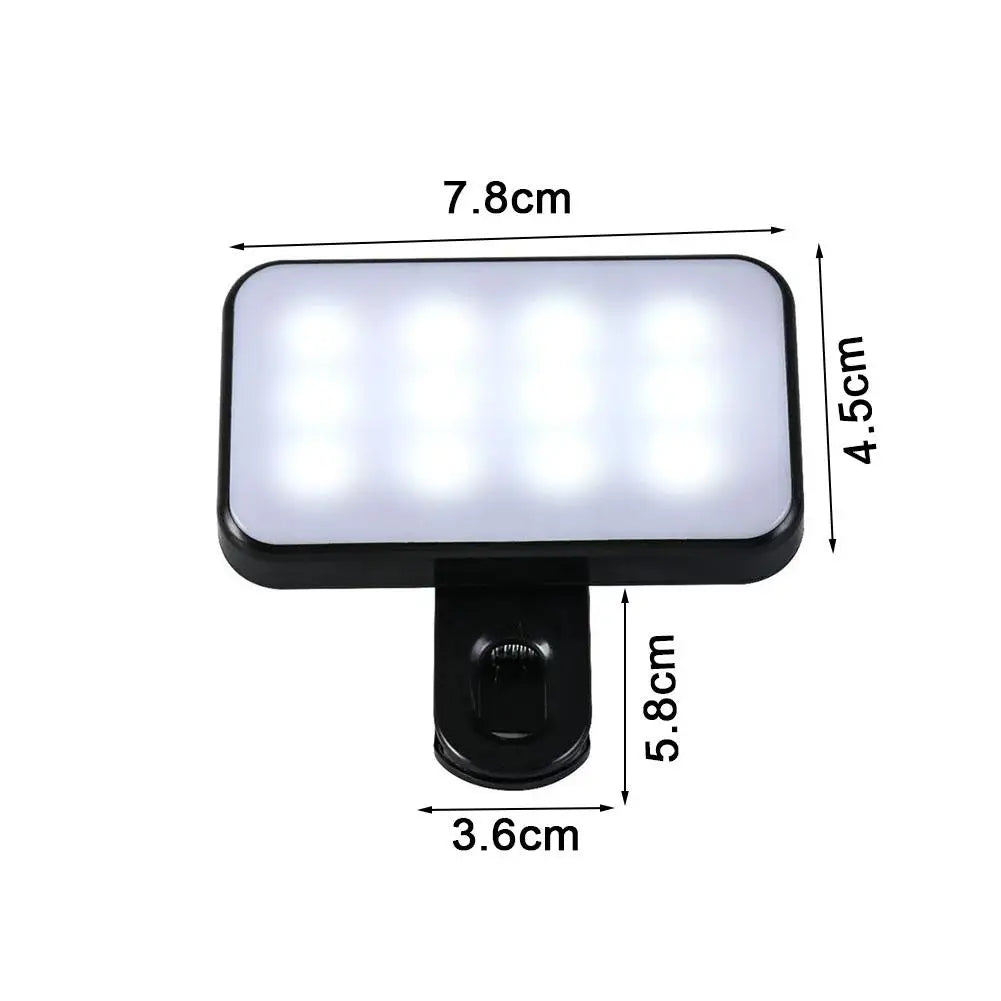 LED Selfie-Licht für iPhone, iPad, Handy, Laptop, Clip-Blitz, Füll-Video, Foto-Ringlicht, Fotolampe