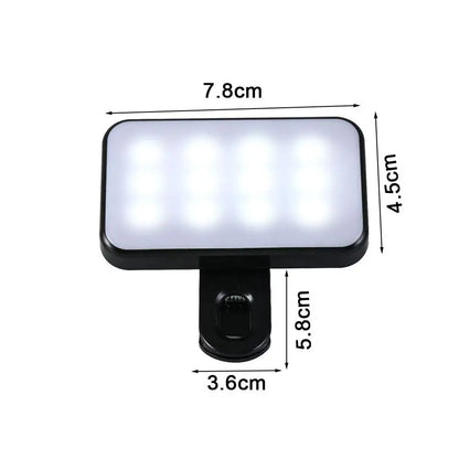 LED Selfie-Licht für iPhone, iPad, Handy, Laptop, Clip-Blitz, Füll-Video, Foto-Ringlicht, Fotolampe