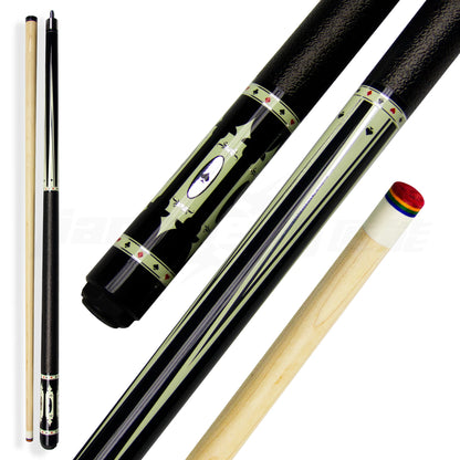 Rainbow Tip Maple Shaft Pool Cue 12.5mm 1/2 Split