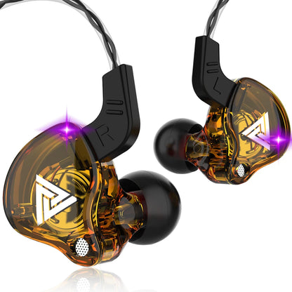 Original QKZ AK6 In-Ear-Kopfhörer mit 6 dynamischen Treibern und Mikrofon, Stereo-Sport-HIFI-Subwoofer-Headset, Monitor-Ohrhörer