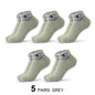 5/10/20 Paar Herren Knöchelsocken Baumwolle Klassische Markenmode Schwarz-Weiße Socken Atmungsaktive Mesh Sportsocken für den Sommer