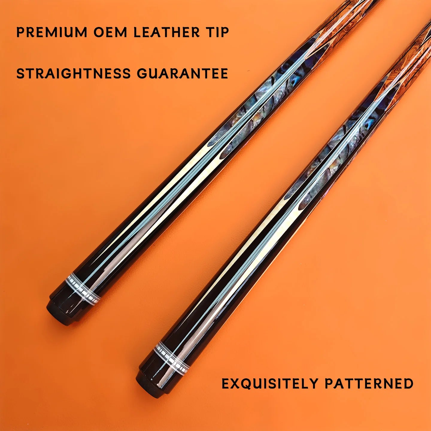 Professional Billiards Cue – 20oz Two-Piece 58" 13mm Tip