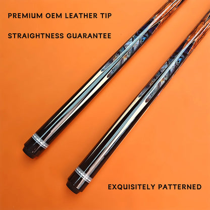 Professional Billiards Cue – 20oz Two-Piece 58" 13mm Tip