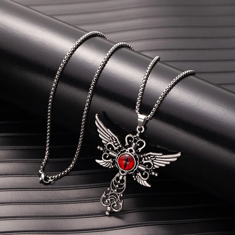 European And American Fashion Personality Retro Gothic Cross Necklace For Men And Women Street Hip-Hop Trendsetters Versatile Pe