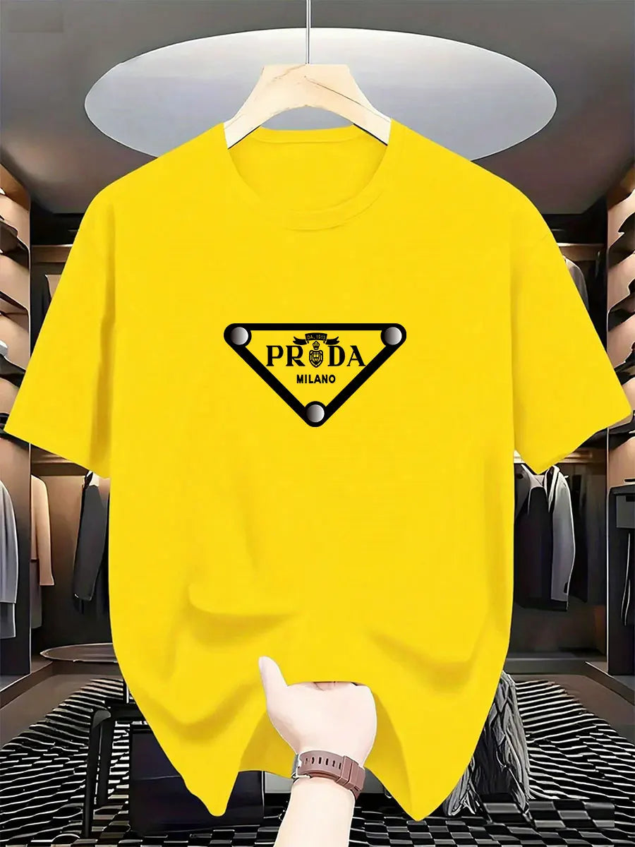 Milan Fashion Men's Luxury Printed Cotton T-Shirt