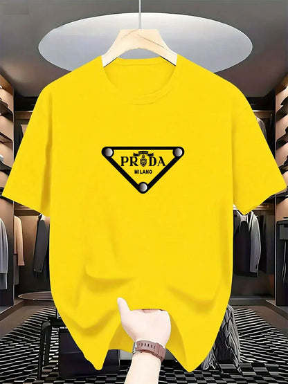 Milan Fashion Men's Luxury Printed Cotton T-Shirt