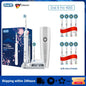 Oral B Elektrische Zahnbürste Pro 4000 3D-Reinigung Tägliche Reinigung Zähne Sichtbarer Andrucksensor 4 Modi Zahnfleischpflege Wasserdicht Wiederaufladbar