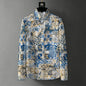 Teglex Men's Wrinkle-Free Color-Block Long Sleeve Shirt