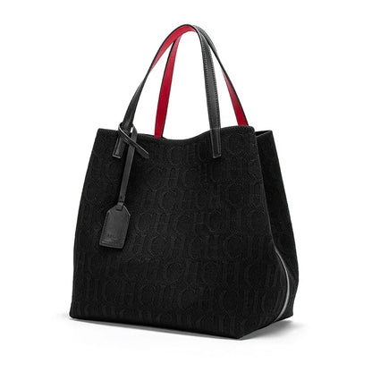 CH Damen Umhängetasche Mode Klassisch Neu Reinfarbene Außentasche Damen Handtasche Hochwertige Verarbeitung Große Kapazität Handtasche