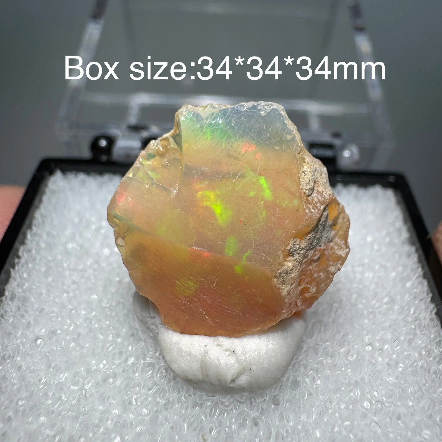 Natural Ethiopia Opal Gem Mineral Specimen Box
