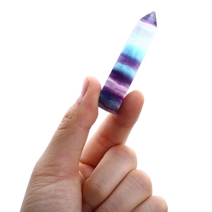 Natural Fluorite Crystal Hexagonal Wand 4-7CM