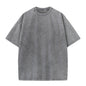 230G Baumwolle Retro T-Shirt Überschnittene Ärmel Männer Frauen Vintage Kurzarm T-Shirts Unifarben Hip Hop Locker Geschnittene T-Shirts
