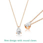 Smyoue Certified 1CT 2CT Pear Cut D VVS1 Moissanite Necklace for Women 18k Gold Plated Jewelry 100%  Sterling Silver 925 Pendant