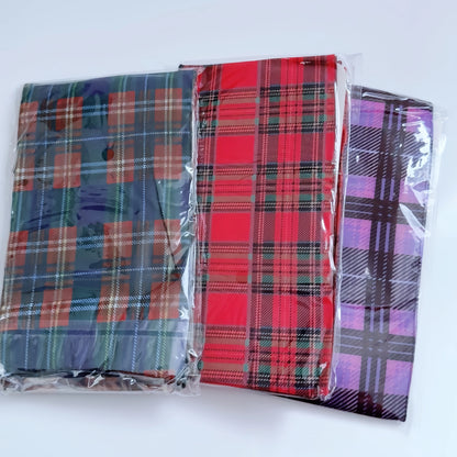 Fashion Women's Classic Tartan Semi-Opaque Pantyhose Printed Tights Red Purple Blue Green Scottish Check Pattern Tights
