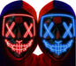 LED Light Up Halloween Mask Scary Cosplay Mask Festival Masquerade Carnival Party Costume Gift