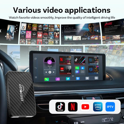 OTTOCAST Play2 Video Pro Carplay Ai Box Kabelloser Android Auto Adapter Integriertes Youtube Netflix Für VW Benz Ford 99% der Autos