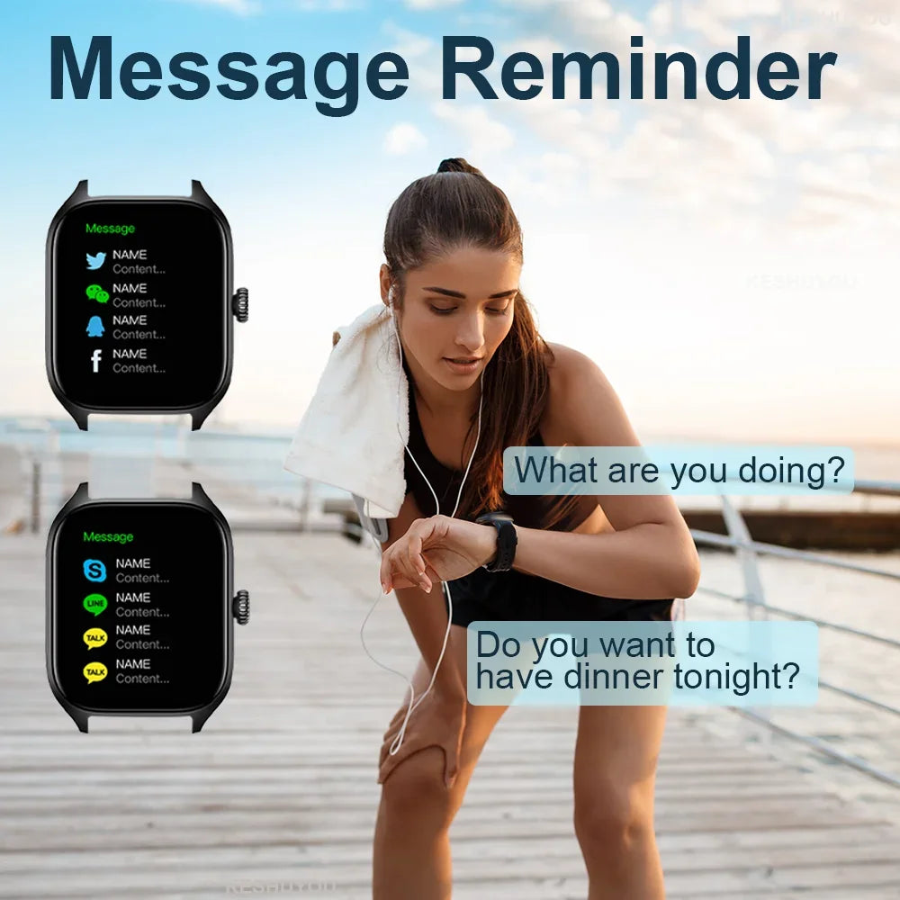 LAXASFIT Neue H9 Promax Smartwatch Zifferblatt zum Annehmen von Anrufen Kalorien-Tracking Herzfrequenz-Oximetrie-Überwachung Bluetooth Smartwatch