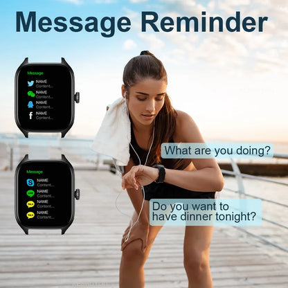 LAXASFIT Neue H9 Promax Smartwatch Zifferblatt zum Annehmen von Anrufen Kalorien-Tracking Herzfrequenz-Oximetrie-Überwachung Bluetooth Smartwatch