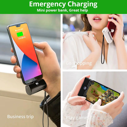 Liboer Schnelllade Powerbank LED-Anzeige Externe Mobile Batterie für iPhone Samsung Xiaomi OPPO Kompakte Powerbank