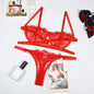 Sexy Lingerie Woman Lace Transparent Underwear Fairy Embroidery Brief Sets Delicate Bra Kit Push Up Breves Sets Thin Erotic Bras