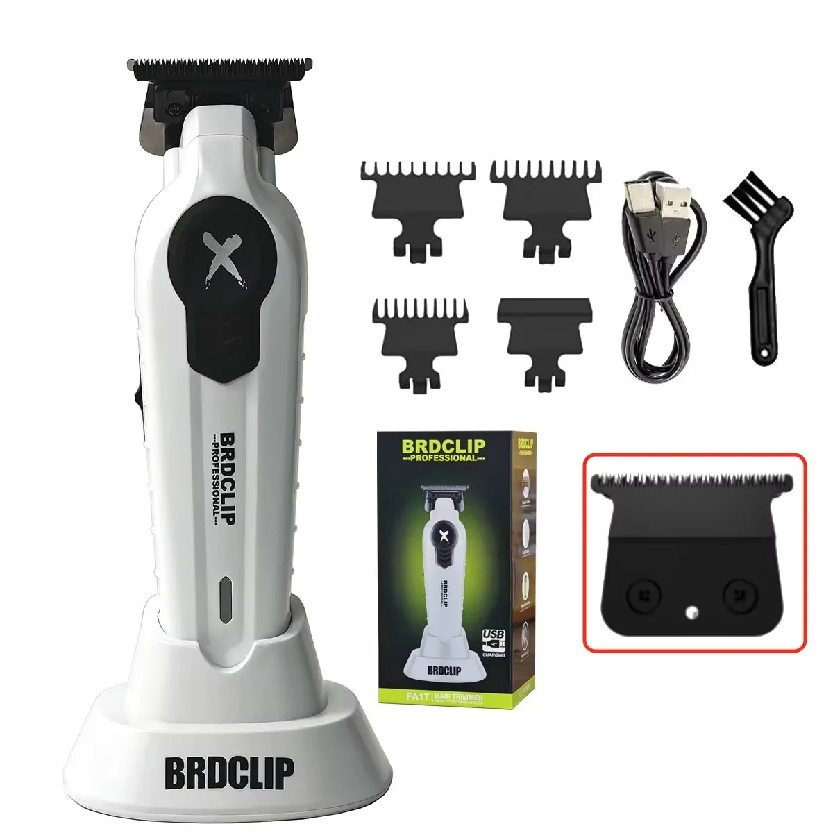 BRDCLIP FA1T Green Hair Trimmer | Barber Clipper
