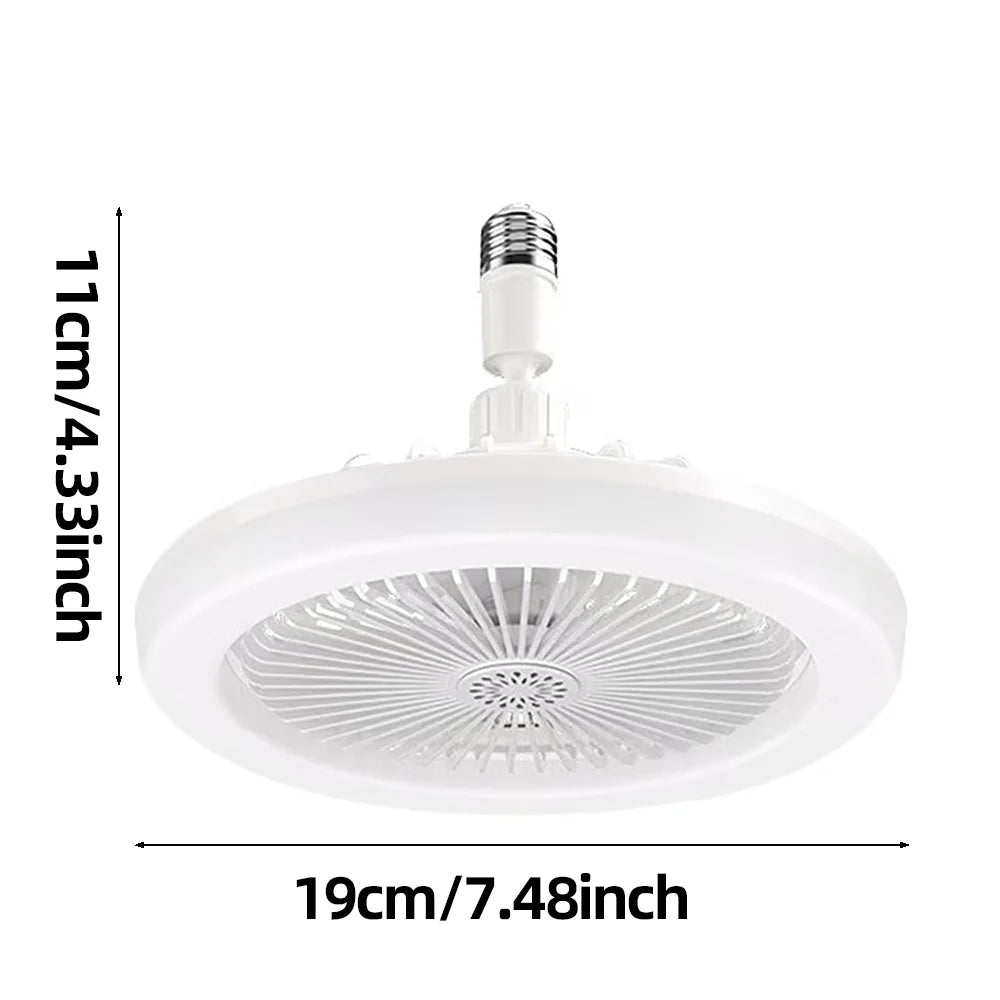 Rotatable 3-in-1 Ceiling Fan with Remote & E27 Light