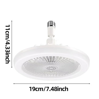 Rotatable 3-in-1 Ceiling Fan with Remote & E27 Light