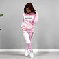 Letter Printing Womens Tracksuit Casual Hooded Sweatshirt 2 Pcs Set Sports Jogging Home Woman Clothing Street Quality Pants Suit