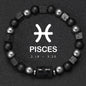 12 Zodiac Bracelets Natural Stone Cancer Virgo Leo Libra Bracelet Couples Friendship Gifts Bracelets Jewelry pulsera hombre