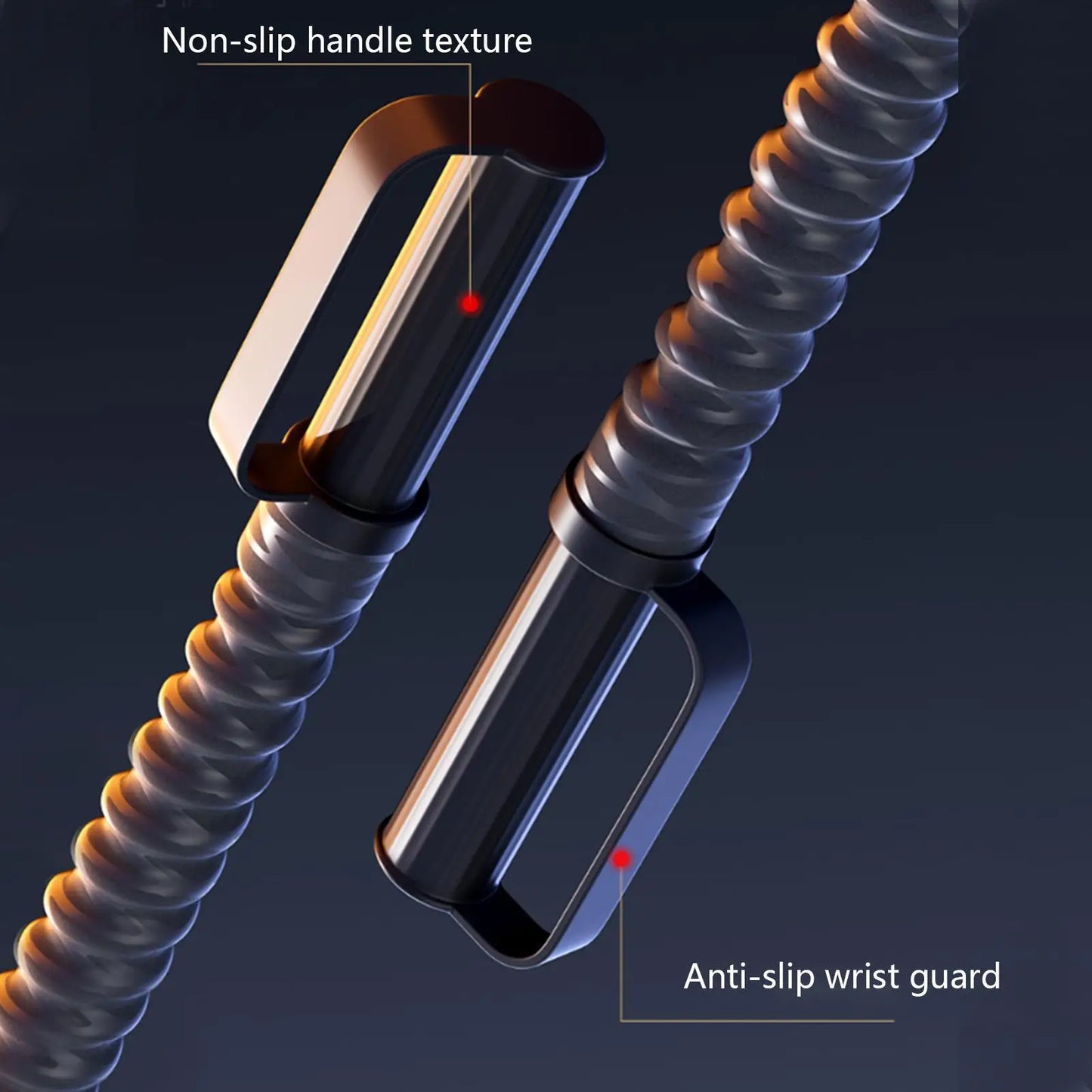 2 Stück Battle Ropes Tragbare Trainingsseile Muskelaufbau-Seile Ersatz-Federstab-Ausrüstung für das Home-Gym