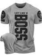 Summer new Adrenaline Power Workoout gym men's breathable round neck T-shirt high-quality letter printed casual top