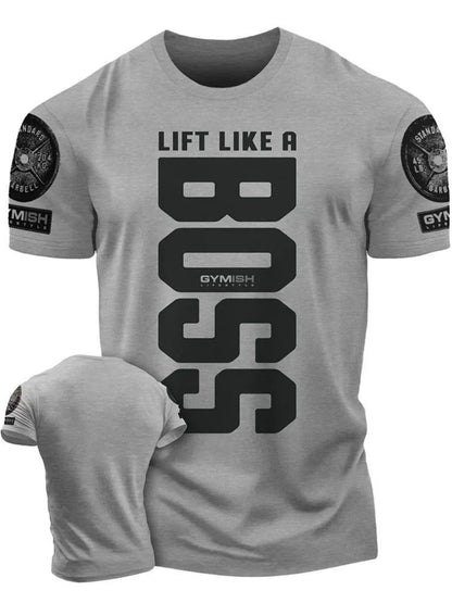 Summer new Adrenaline Power Workoout gym men's breathable round neck T-shirt high-quality letter printed casual top