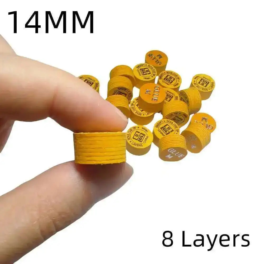 2/1PCS 14mm Billiards Pool Cue Tips 8 Layers M/H Hardness For Billiard Soul Cue Head Snooker Tips