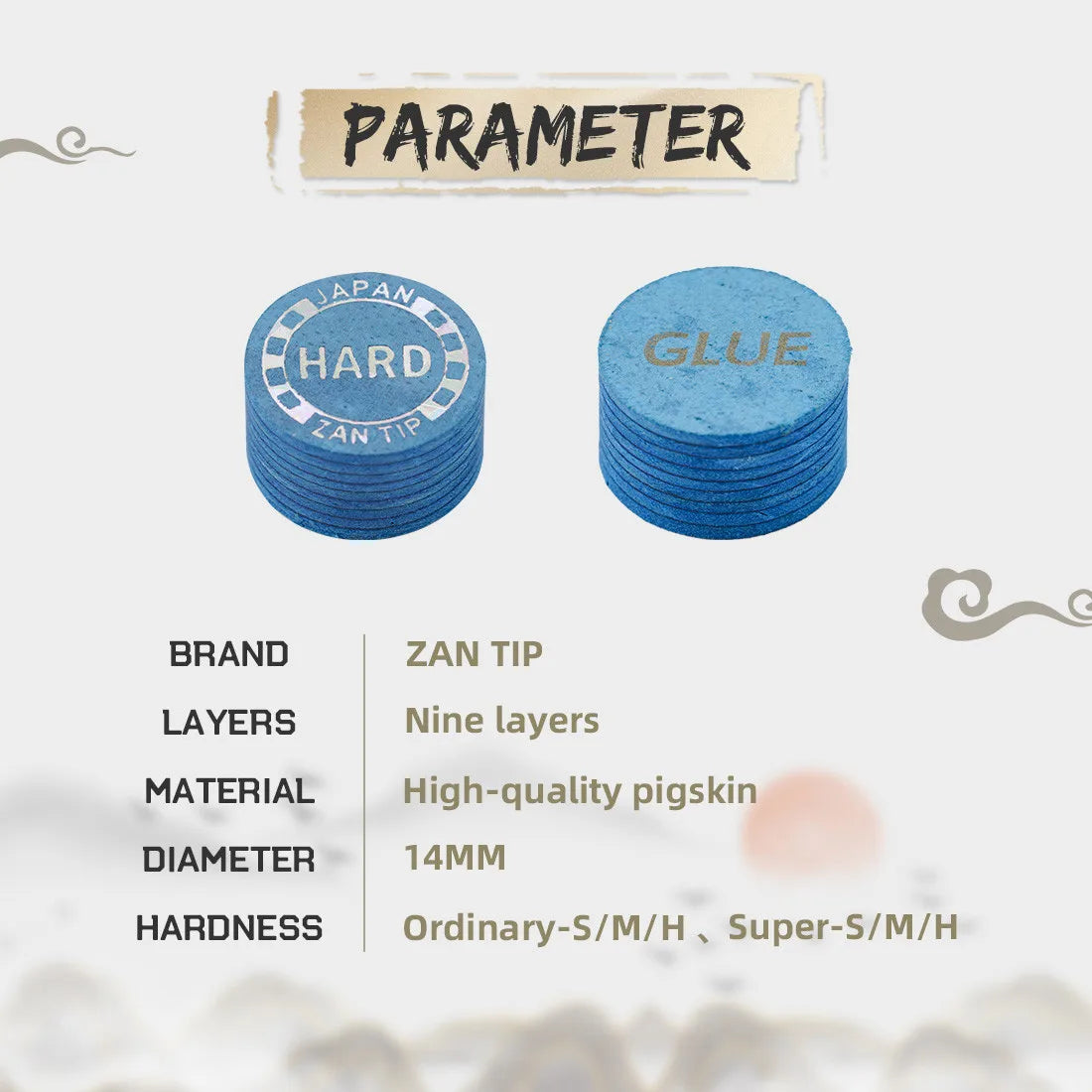 Zan Tip Premium 14mm Pool Cue Tips – Pro Billiard