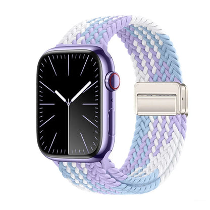 Geflochtenes Band für Apple Watch Armband 44mm 40mm 45mm 46mm 49mm 41mm 38 Magnetisches Nylonarmband iWatch Serie SE 7 6 8 9 10 Ultra 2