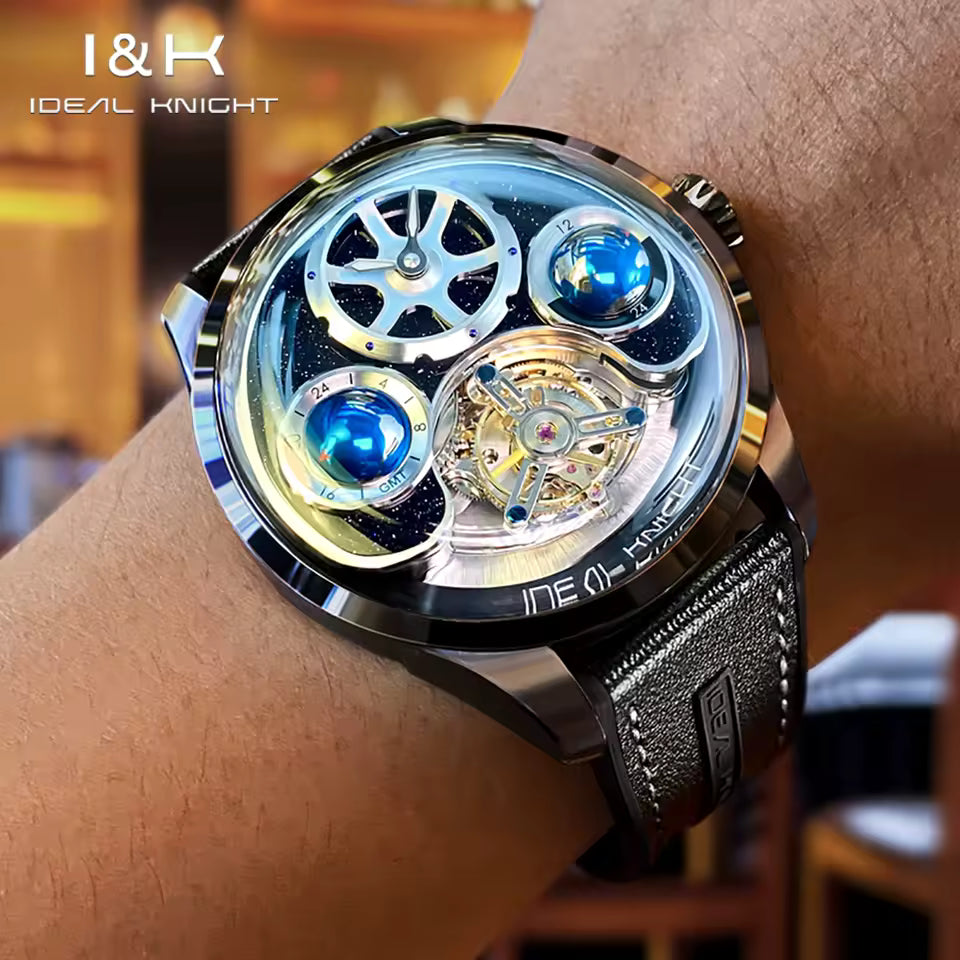 IDEAL KNIGHT 6805 Blue Earth Tourbillon Watch