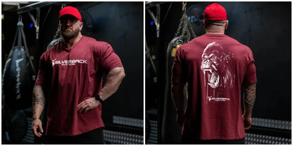 SILVERBACK Men's Oversized Cotton Gym Wear Tee-Shirt