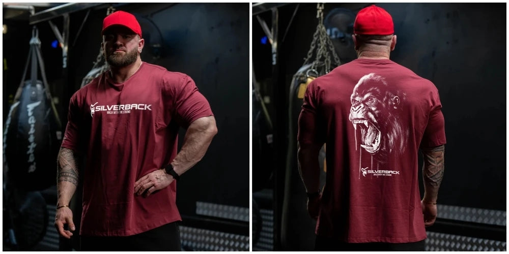SILVERBACK Men's Oversized Cotton Gym Wear Tee-Shirt