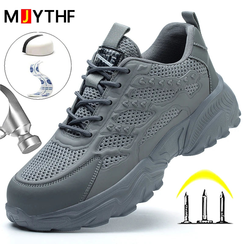 Breathable Mesh Safety Shoes Lightweight Work Sneakers