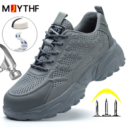 Breathable Mesh Safety Shoes Lightweight Work Sneakers