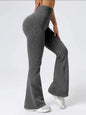 Women's High-Waist Bell Bottom Pants Sporty Tight Fit Comfortable Elastic Design Ideal for Exercise And Daily Wear