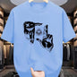 2025 Sommer Herren Polyester Lässig Atmungsaktiv Rundhals-T-Shirt mit Geste Auge Personalisiertem Muster Bedrucktes Outdoor-Oberteil